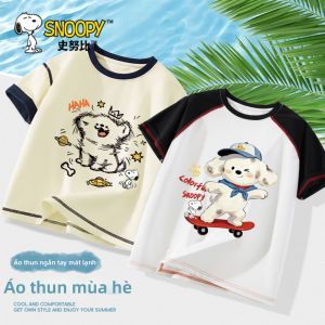 Snoopy | Áo Thun Thể Thao Bảo Vệ Da Cho Bé Trai
