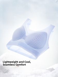 MiiOW | Ice Silk Womens Bra Vest Style No Steel Ring Thin Breathable Cool Feeling Seamless Underwear Nylon Fabric V Type Cup Summer