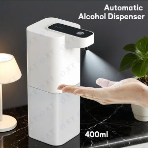 Automatic Alcohol Dispenser Sensor Automatic Hand Sanitizer Dispenser 400ml USB Rechargeable Touch-free Alcohol Sprayer Hand Soap Dispenser