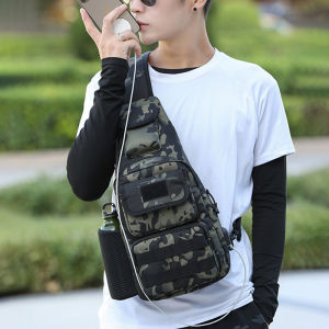 Nam Túi Đeo Chéo Thời Trang ngụy trang chống thấm nước Túi du lịch cắm trại thể thao sức chứa lớn Ba lô đi bộ đường dài