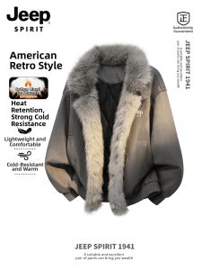 JEEP SPIRIT(吉普) | Fashion Warm Loose Fit Quilted Winter Cotton Coat