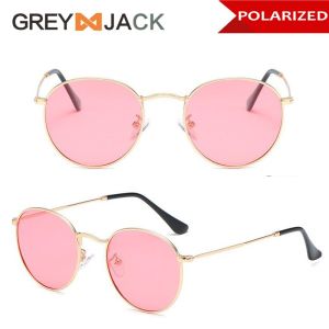 Grey Jack Kacamata Hitam Sunglasses Polarized Korean Style Oval Metal Fashion Pria dan Wanita Terbaru 3447