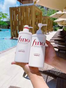 Shiseido Fino 550ml Hair Shampoo & 550ml Hair Conditioner Combo Complete Hair Cleansing & Moisturizing Kit Shampoo Deep Cleanses Scalp & Hair Without Stripping Moisture Conditioner Detangles & Softens Hair Fibers Infused With Nourishing Ingredients