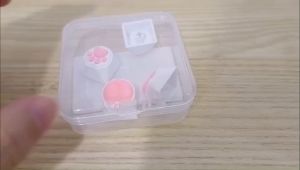 ZIFRIEND Móng vuốt mèo Keycap 4 cái duy nhất Silicone phím Bàn phím cơ Corgi mông siêu dễ thương Quà Tặng trắng hồng PBT