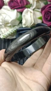 High Grade Silver Obsidian Crystal Stone bracelet 64mm+- 精品亮光眼天眼猫眼招财银曜石手串 64mm+-