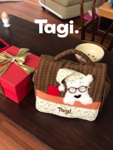 Tagi. Haha Cosmetic Bagกระเป๋าใส่ของใช้ในห้องน้ำ กระเป๋าเก็บเครื่องสำอาง แบบพกพา ลายลูกสุนัขสุดน่ารัก