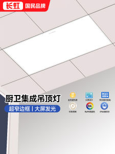 Đèn Trần Nhà Bếp Phòng Tắm Tích Hợp LED 300x600 48W Đèn Trần Bằng Nhựa PVC IP44 Chống Bụi Và Nước Chất Lượng Cao