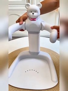 Adjustable Height Baby Shower Stand with Anti-Slip Base Portable Bath Helper for Infants Bath Shower