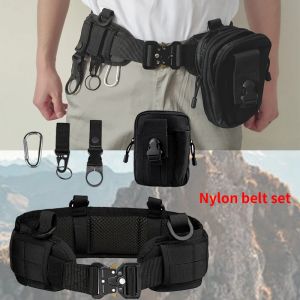 Multifunctional Tactical Belt Waist Belt PackOutdoor Training Canvas Belt Nylon Waist Pack MOLLE Waist pad