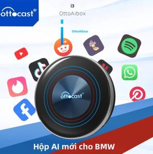 OTTOCAST I3 Carplay Ai Box Bộ Chuyển Đổi Không Dây Android CarPlay Dành Cho BMW MG Hyundai Hỗ Trợ YouTube Netflix Spotify Với Hệ Thống Chiếu Sáng Xung Quanh Đa Chế Độ Có Thể Điều Chỉnh