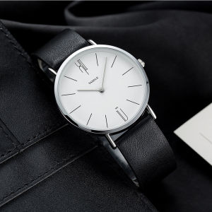 Đồng Hồ Đeo Tay Thạch Anh Nam Sang Trọng YAZOLE Dây Da Dành Cho Doanh Nhân Đồng Hồ Thông Thường Đồng Hồ Mặt Tròn Chống Sốc Chống Nước