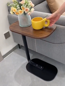 Metal C-shaped Side Table Study Computer Coffee Table Bedside Table Removable Metal Bracket