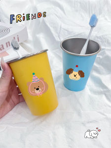 Cốc Đựng Nước Súc Miệng Bằng Thép Không Gỉ 304 Hoạt Hình Cho Cặp Đôi Đồ Dùng Vệ Sinh Cá Nhân Cốc Đựng Bàn Chải Đánh Răng Cốc Đựng Nước Dùng Cho Phòng Tắm