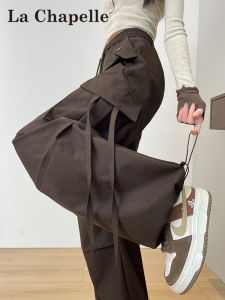 La Chapelle American Style Paratrooper Work Pants Women Autumn New Amber System Cuffed Dual Wear Hiking Wide Leg Pants