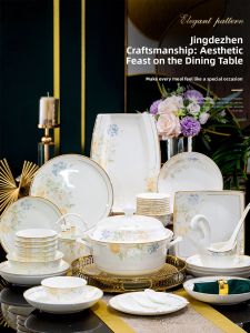 mornenjoy | High-Aesthetic Luxury Ceramics Dinner Set