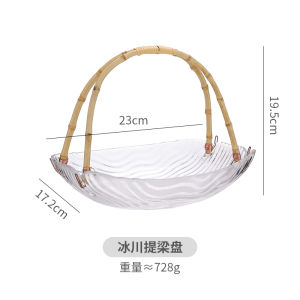 Modern Minimalist Crystal Glass Fruit Tray Candy Nut Snack Plate for Living Room Coffee Table Home Use Dry Fruit Box