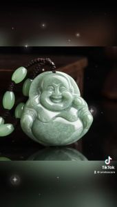 Laughing Buddha Jade Pendant Certified Grade A Happy Buddha Green Jadeite Pendant Happy Buddha Jade Pendant Smiling Buddha Green Jade necklace Genuine natural Genuine Jadeite Buddha pendant mens and womens Gifts