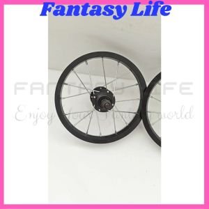 Fantasy Pelek jadi siap pakai ukuran ban 12 velg alloy hitam sepeda anak SEPASANG
