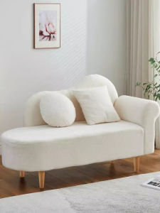 Mini Sofa Bedroom Hotel Style Lamb Velvet Living Room Furniture Simple Design Corner Sofa No Storage European Style Sponge Filling