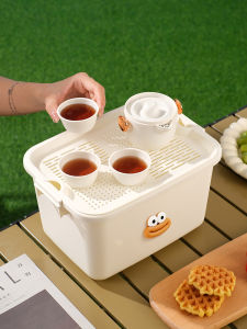 Bộ Trà Di Động Ngoài Trời Bộ Trà Gongfu Shantou Chống Bụi Hộp Đựng Đồ Dùng Ăn Uống Bộ Trà Đi Du Lịch Bộ Trà Đi Cắm Trại