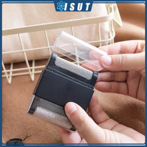 Mini Manual Portable Lint Remover Machine Fluff Remover Fluff Pelletizer Hair Ball Trimmer Epilator Tool Fur Sweater Sheet Razor Double Head Brush Small And Easy To Carry (Black/White)