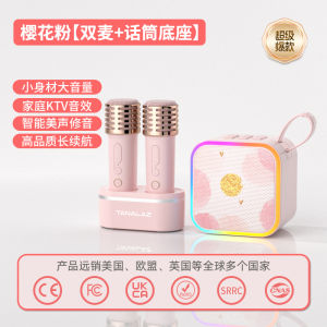 Tanula K99 Wireless Bluetooth Karaoke Mic Speaker Set Integrated Childrens Home Singing KTV Kit with Charging Cable Type-C Interface