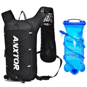【HOSPORT】5L Cycling Backpack with 2L Water Bag Hydration Backpack Ultralight Storage Knapsack for Marathon Cross-Country Running
