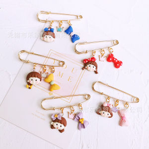 เข็มกลัดแฟชั่น เข็มกลัดคนท้อง เข็มกลัดดินปั้นOVติดเสื้อกระเป๋ารองเท้า น่ารัก เข็มกลัด