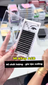 Mi Khay ACB Độ Cong C Chất Mi Silk Hàn Lông Mi Đen Mềm Dễ Bắt Keo Nối Classic Volume Mi Thiết Kế Chập Sợi Tập Nối_ Mi ACB_Phụ Liệu Mi Hà