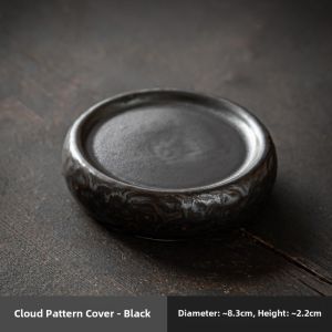 Retro Chinese Ceramic Lid Tea Ceremony Purple Clay Pot Cover Tea Tray Cup Mat Tea Way Accessories Traditional Style Tea Set Parts