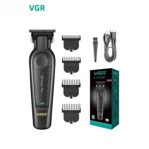 Máy Cắt Tóc Điện VGR V-995 Cho Nam - Thân Máy Bằng Kim Loại Và Da Màn Hình LED Lưỡi Dao Bằng Thép Carbon Dùng Được Cho Tóc Ướt/ Khô
