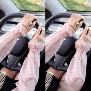 Miiow | Lace Bubble Sun Protection Sleeve Covers For Women Driving Electric Vehicles UV Protection Ice Sleeve Arm Cover Car Sunshade