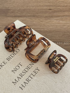 Kẹp Tóc Hình Chữ Biển Mỏng Hình Chữ I Màu Vàng Cho Phụ Nữ Kẹp Tóc Nửa Đầu Hình Cá Mập Trung Bình Phụ Kiện Tóc Thời Trang