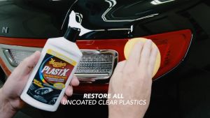 Meguiars G12310 PlastX Clear Plastic Cleaner & Polish Restore 296ml Free Gift Headlamp Headlight Oxidized Yellowish Fine Scratches Enhance Visibility Safe For Driving Car Care DIY Original Ready Stock