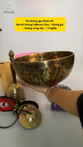 [Amrita] Chuông Ngọc Thạch Anh Hồng Kèm chuông Fullmoon Nepal 22cm - CXNP90