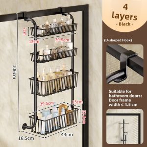  suobai | Wall-mounted Multi-layer Bathroom Storage Rack