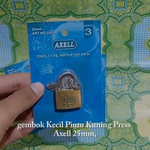 Gembok Kecil Pintu Kuning Press Axell 25mm