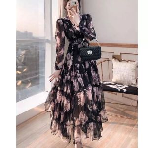 TM 99220 Dress Saffron tiered import