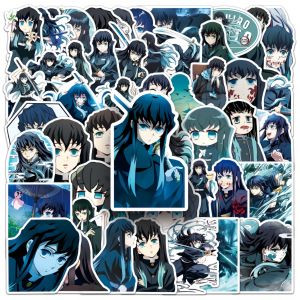 Bandai | 50PCS Cute Anime Demon Slayer Tokitou Muichirou Stickers Perfect for Notebooks Skateboards or Kids Gifts