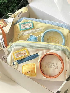 Túi Đựng Đồ Dùng Học Tập Dễ Thương Có Khóa Kéo Phong Cách Tươi Mát Của Sữa Chua Và Bơ Túi Đựng Bút Chì Túi Đựng Bút Chì Học Sinh