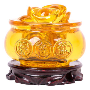 DINGFENGGE | Fortune Attracting Crystal Treasure Basin Home Decor
