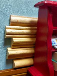 DIY Colorable Wooden Line for Dollhouse Decoration Original Wood Multiple Shapes Waistline Micro Model Scenarios