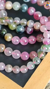 Premium Grade Petrified Rainbow Candy Tourmaline Bracelet