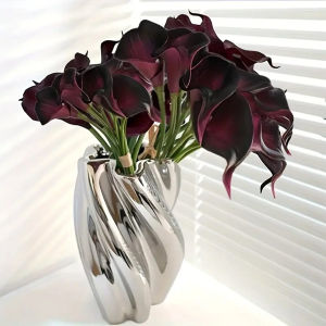 5/10 Chiếc Trắng Calla Lily Nhân Tạo Hoa Cảm Ứng Thật PU Hoa Giả Cho Đám Cưới Cô Dâu Hoa Nhà Phòng Ngủ Trang Trí Bàn Chụp Ảnh Chống Đỡ