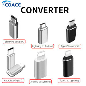 CoAce Portable OTG Adapter USB Type-C to Micro USB Converter Lightning to Micro C Adapter Converter For Smart Mobile Phone