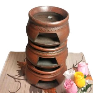 ANGLO BULAT GERABAH TANAH LIAT PENDEKTUNGKU API BULAT GERABAH PERALATAN MASAK TRADISIONAL INDONESIA Kitchenware Candle