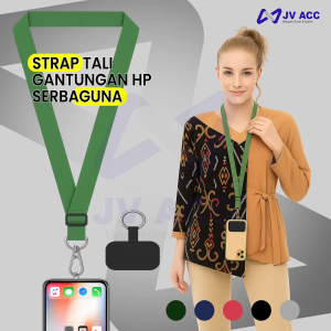 NANVAN NVN-TL30 TALI GANTUNGAN HP LEHER - LANYARD POLOS ELEGAN WARNA SOLID ANTI JATUH