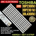 BACKLIGHT TV LED TOSHIBA 39 INCH 39P2300VJ 39P2301VJ 39L2300VJ 39L2301VJ 39L4300VJ 39P2300 39P2301 39L2300 39L2301 39L4300 LAMPU BL 39IN 12K 3V 12 KANCING 3 VOLT. 