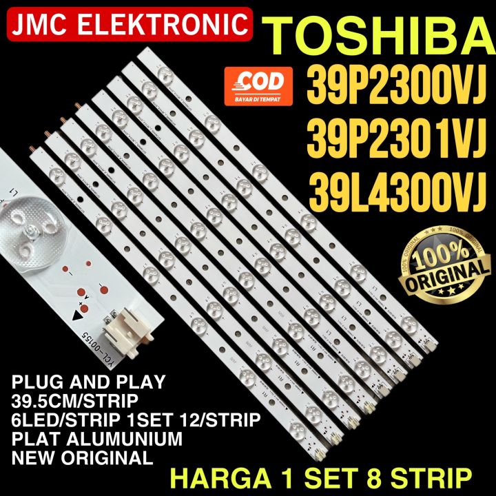 BACKLIGHT TV LED TOSHIBA 39 INCH 39P2300VJ 39P2301VJ 39L2300VJ 39L2301VJ 39L4300VJ 39P2300 39P2301 39L2300 39L2301 39L4300 LAMPU BL 39IN 12K 3V 12 KANCING 3 VOLT
