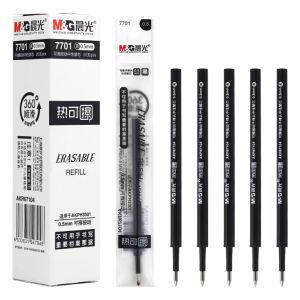 Morning Light Press Heat Erasable Gel Ink Pen Refill Student Erasable Replacement Refill 0.5M Bullet Rub Easy to Wipe Refill